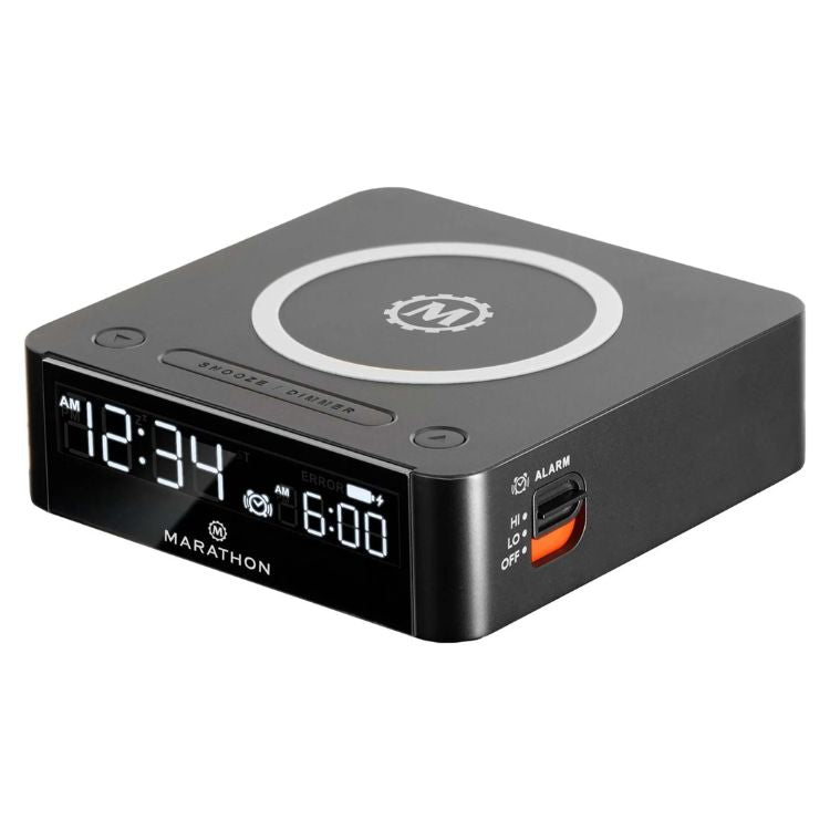 Marathon QI Wekker Met Draadloze Oplaadfunctie En USB-aansluiting