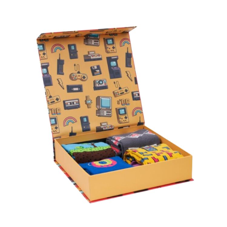 Moustard Socks 90's Games Giftbox Unisex Sokken Geschenkbox - 4 Paar