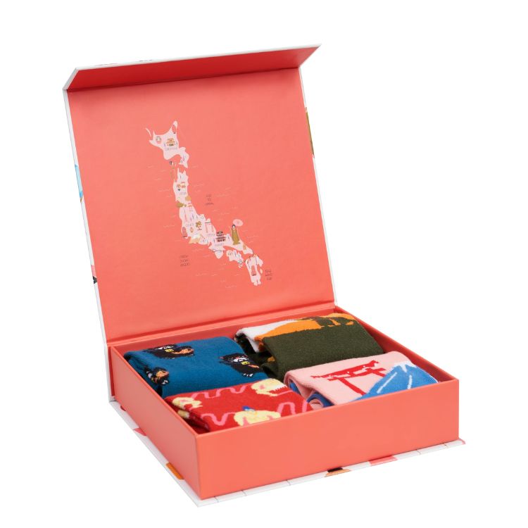 Moustard Socks Japan Giftbox Unisex Sokken Geschenkbox - 4 Paar