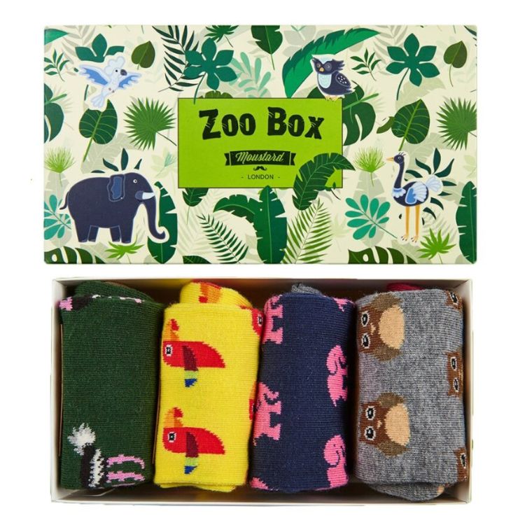 Moustard Socks Zoo Giftbox Unisex Sokken Geschenkbox - 4 Paar