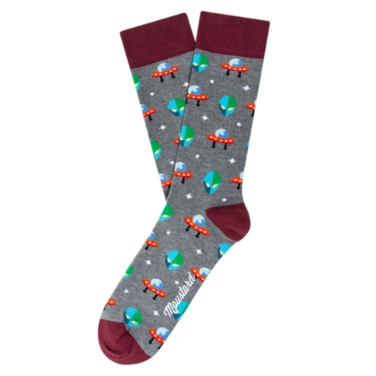 Moustard Socks Space Giftbox Heren Sokken Geschenkbox - 4 Paar