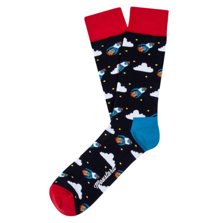Moustard Socks Space Giftbox Heren Sokken Geschenkbox - 4 Paar