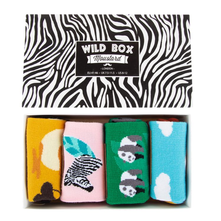 Moustard Socks WIldlife Giftbox Unisex Sokken Geschenkbox - 4 Paar
