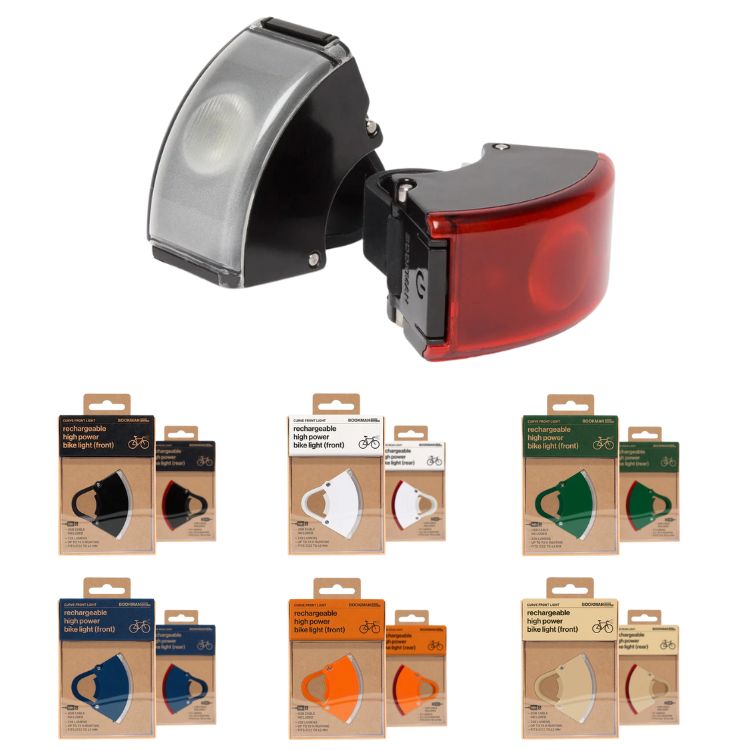 Bookman Curve Fietsverlichting Set - Led Voorlicht en Achterlicht