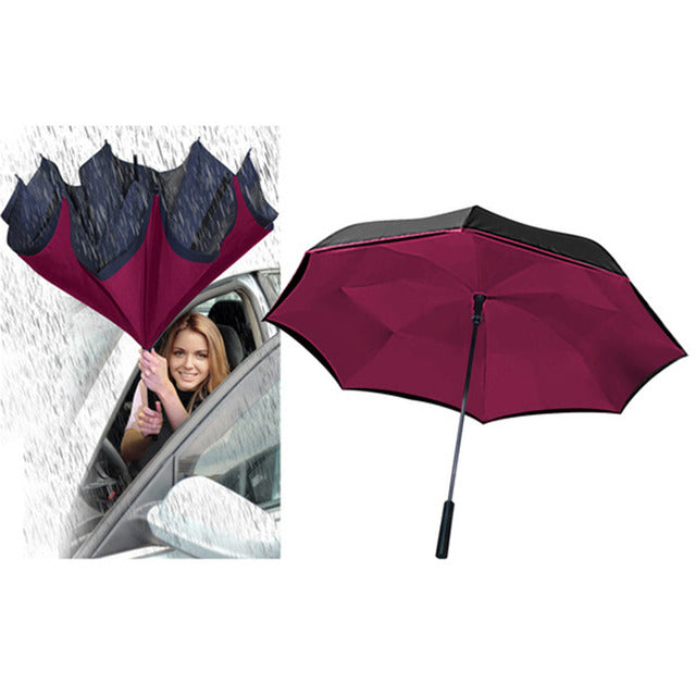 Wonderdry Omgekeerde Paraplu Rood