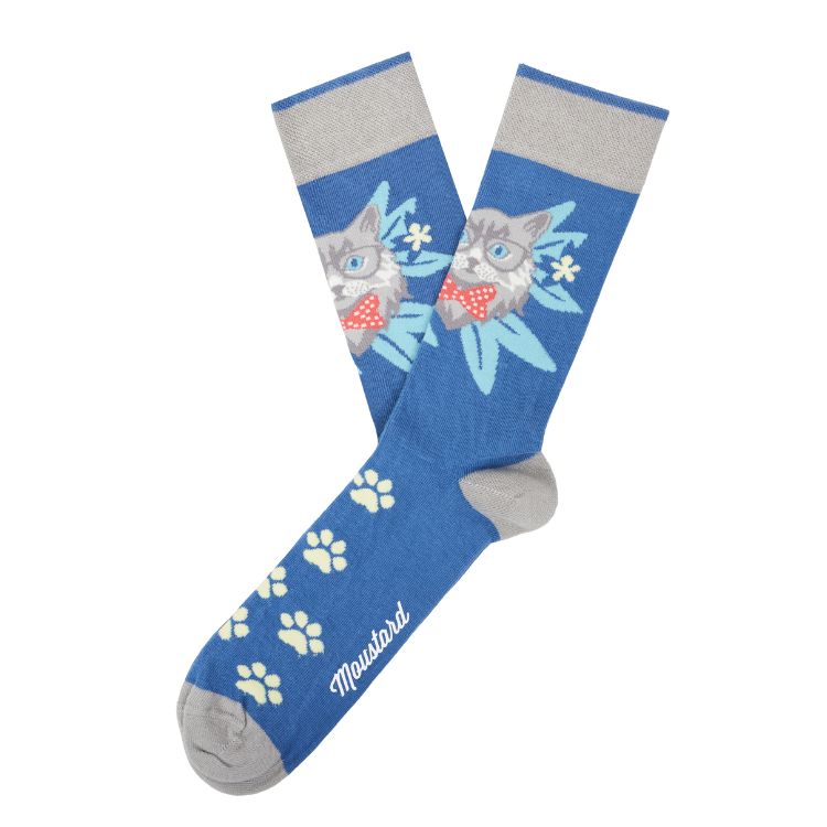 Moustard Socks Cats Giftbox Unisex Sokken Geschenkbox - 4 Paar