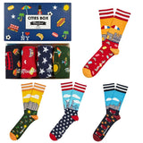 Moustard Socks Cities Giftbox Unisex Sokken Geschenkbox - 4 Paar