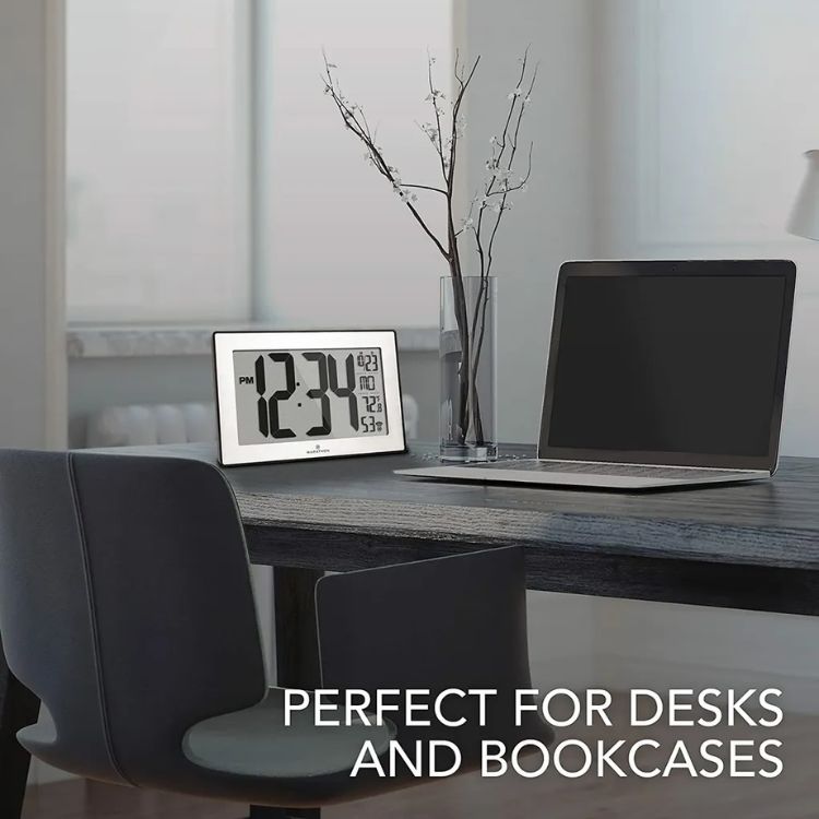 Marathon Wandklok Panoramic Wall Clock XL Zilver Zwart