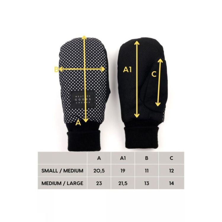 Weather Goods Wanten Reflective Mittens Luna Silber