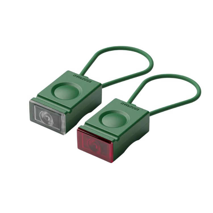 Bookman Block Light Fietsverlichting Set - Led Voorlicht en Achterlicht
