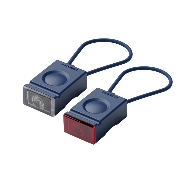 Bookman Block Light Fietsverlichting Set - Led Voorlicht en Achterlicht